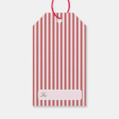 Personalized Preppy Coastal Tree Christmas ギフトタグ (裏面)