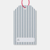 Personalized Preppy Coastal Tree Christmas ギフトタグ (裏面)