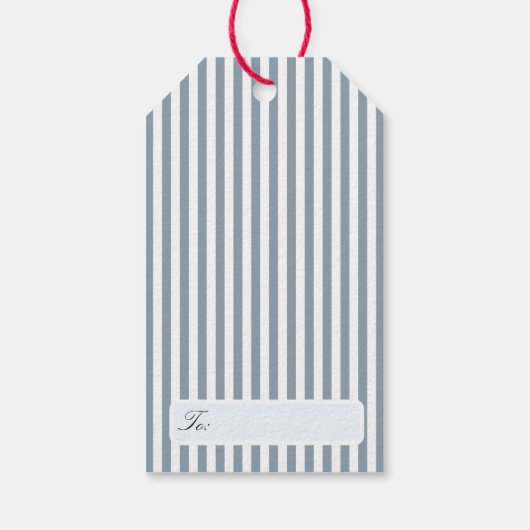 Personalized Preppy Coastal Tree Christmas ギフトタグ (裏面)