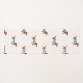 Personalized Preppy Cute Dachshund Dog Pattern ヨガマット (裏面(横))