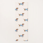 Personalized Preppy Cute Dachshund Dog Pattern ヨガマット (裏面)