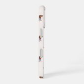 Personalized Preppy Cute Dachshund Dog Pattern iPhone 16ケース (右側面)