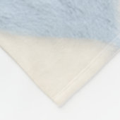 Personalized Preppy Soft Blue Fuzzy Argyle Name フリースブランケット (角)
