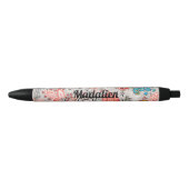 Personalized pretty classic floral Paisley pattern 黒ボールペン (正面)