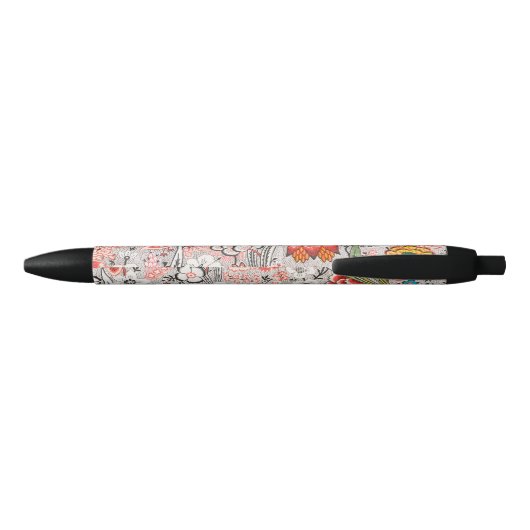 Personalized pretty classic floral Paisley pattern 黒ボールペン (裏面)