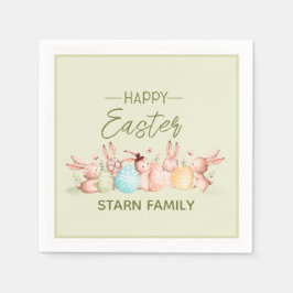 Personalized, pretty Easter festive napkins スタンダードカクテルナプキン