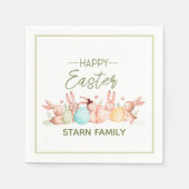 Personalized, pretty Easter festive napkins スタンダードカクテルナプキン (正面)
