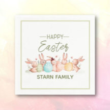 Personalized, pretty Easter festive napkins
