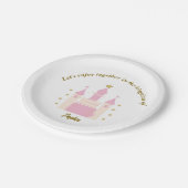 "Personalized Princess and Castle Plates | Magical ペーパープレート (アングル)