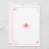 Personalized Princess Birthday Invitation for Girl 招待状 (裏面)
