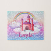 Personalized Princess Castle Child Name Puzzle  ジグソーパズル (横)