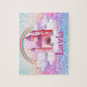 Personalized Princess Castle Child Name Puzzle  ジグソーパズル (縦)