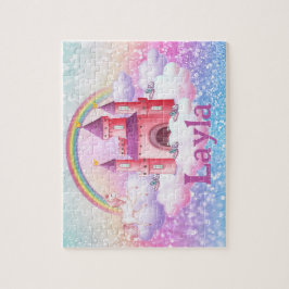 Personalized Princess Castle Child Name Puzzle ジグソーパズル