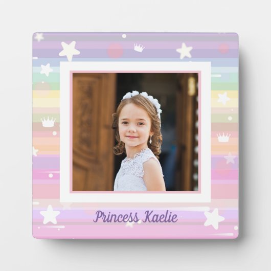 Personalized Princess Photo tabletop Plaque フォトプラーク (正面)