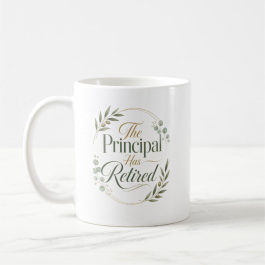 Personalized Principal Retirement Gift コーヒーマグカップ (左)