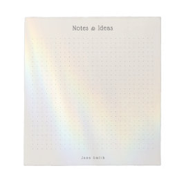 Personalized prism rainbow aesthetic dot Grid ノートパッド
