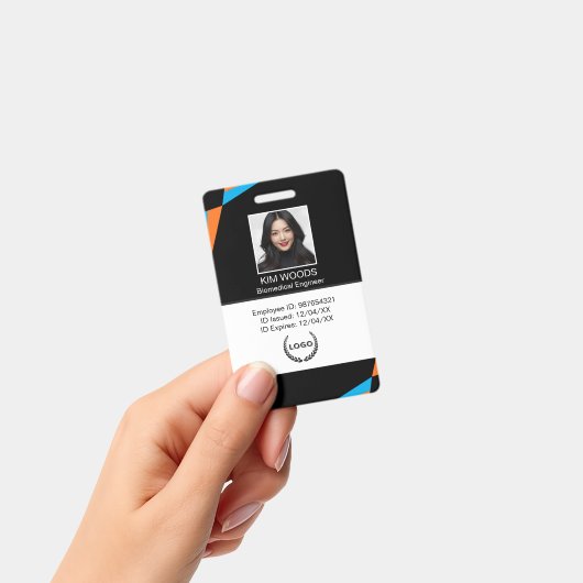 Personalized Professional Employee ID Photo バッジ (手持ち)