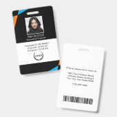 Personalized Professional Employee ID Photo バッジ (正面＆裏面)