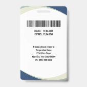 Personalized Professional Employee Photo ID Badge バッジ (裏面)