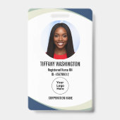 Personalized Professional Employee Photo ID Badge バッジ (正面)
