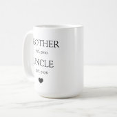 Personalized Promoted to Uncle コーヒーマグカップ (正面左)