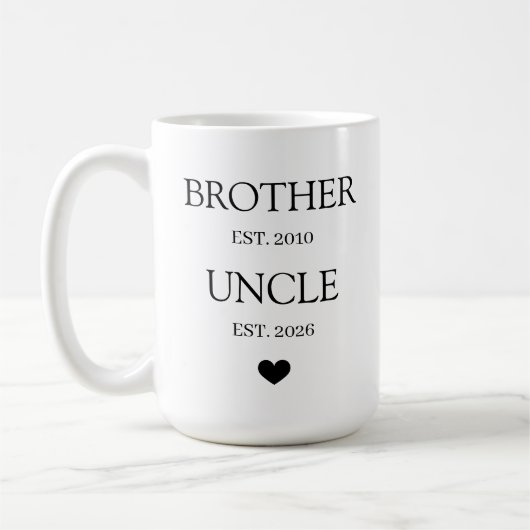 Personalized Promoted to Uncle  コーヒーマグカップ (左)
