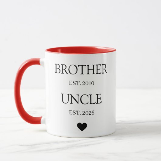 Personalized Promoted to Uncle  マグカップ (左)