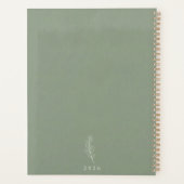 Personalized Protect Your Peace 2026 Sage Green プランナー手帳 (裏面)