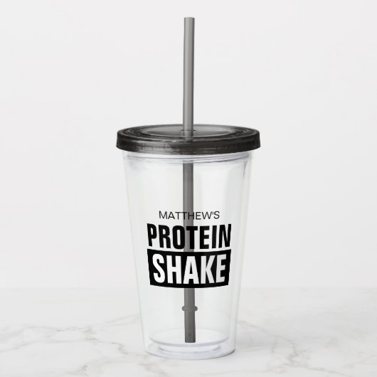 Personalized protein shake Acrylic Tumbler cup アクリルタンブラー (正面)