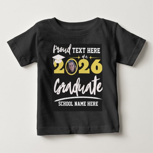 Personalized Proud Family Graduation Class of 2026 ベビーTシャツ (正面)