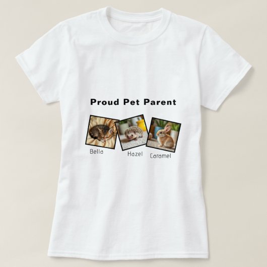 Personalized Proud Pet Parent T-Shirt Tシャツ (デザイン正面)