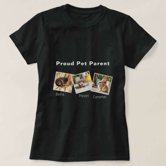Personalized Proud Pet Parent T-Shirt Tシャツ (デザイン正面)