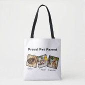 Personalized Proud Pet Parent Tote Bag トートバッグ (正面)