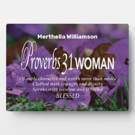 Personalized PROVERBS 31 WOMAN Inspirational フォトプラーク