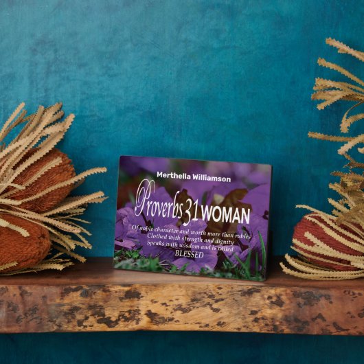 Personalized PROVERBS 31 WOMAN Inspirational フォトプラーク (側面)