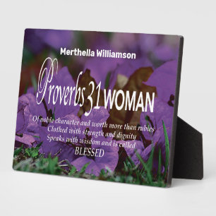 Personalized PROVERBS 31 WOMAN Inspirational フォトプラーク