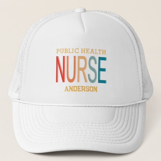 Personalized Public health nurse RN gifts キャップ (正面)