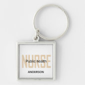 Personalized Public health nurse RN gifts キーホルダー (正面)