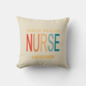 Personalized Public health nurse RN gifts クッション (正面)