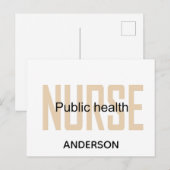 Personalized Public health nurse RN gifts シーズンポストカード (正面/裏面)