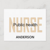 Personalized Public health nurse RN gifts シーズンポストカード (正面)