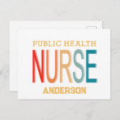 Personalized Public health nurse RN gifts シーズンポストカード (正面/裏面)