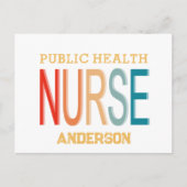 Personalized Public health nurse RN gifts シーズンポストカード (正面)