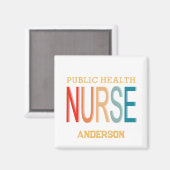 Personalized Public health nurse RN gifts マグネット (正面/裏面)