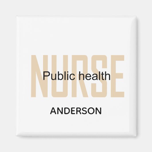 Personalized Public health nurse RN gifts マグネット (正面)