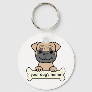 Personalized Pug キーホルダー