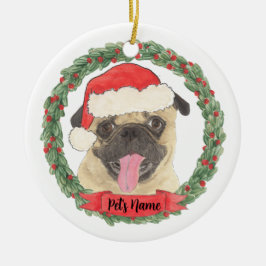 Personalized Pug セラミックオーナメント