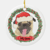Personalized Pug セラミックオーナメント (裏面)
