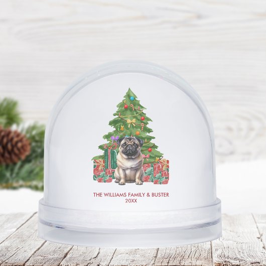 Personalized Pug Dog Christmas