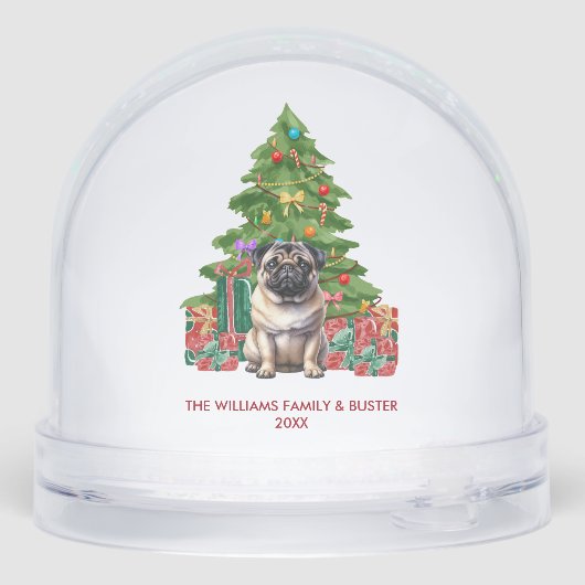 Personalized Pug Dog Christmas (裏面)